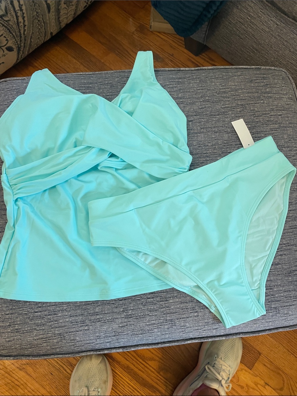 Aqua Cub Faux Wrap Tankini with Bottoms